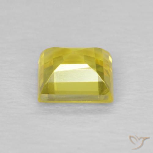 Zafiro Amarillo claro natural de 0.56 ct, Cuadrado, VS