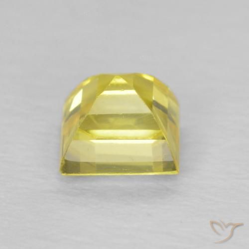 Zafiro Amarillo claro natural de 0.68 ct, Cuadrado, VS