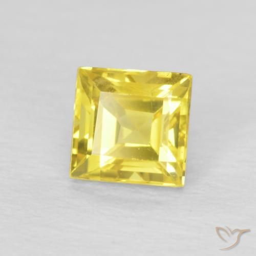 Zafiro Amarillo cyber natural de 0.54 ct, Cuadrado, VS