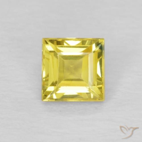 0.49ct Natural Amarillo cyber Zafiro, Cuadrado, VVS-VS