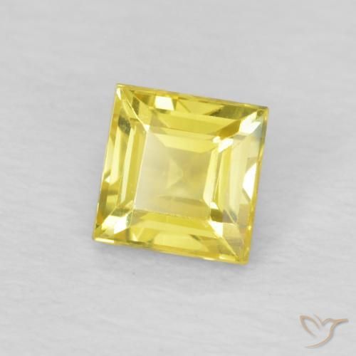 Zafiro Amarillo cyber natural de 0.49 ct, Cuadrado, VVS-VS
