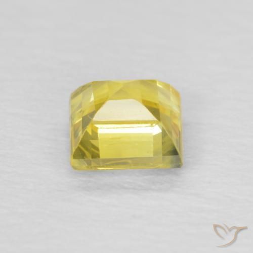 Zafiro Amarillo cyber natural de 0.49 ct, Cuadrado, VVS-VS