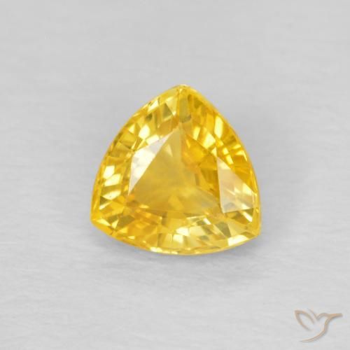 Zafiro Naranja dorado natural de 0.80 ct, Trillón, VVS-VS
