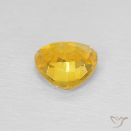 Zafiro Naranja dorado natural de 0.80 ct, Trillón, VVS-VS