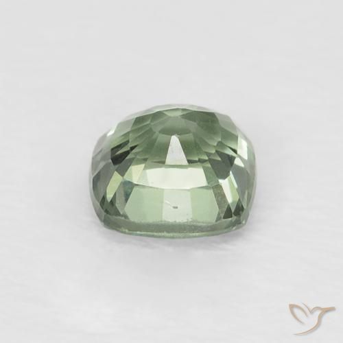 Zafiro Menta claro natural de 0.61 ct, Forma Cojín, VVS