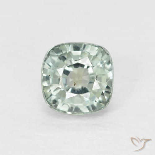 0.59ct Natural Menta claro Zafiro, Forma Cojín, VVS-VS