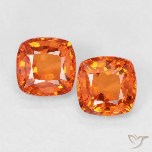 1.13ctw Natural Naranja fuego Zafiro, Forma Cojín, VVS-VS