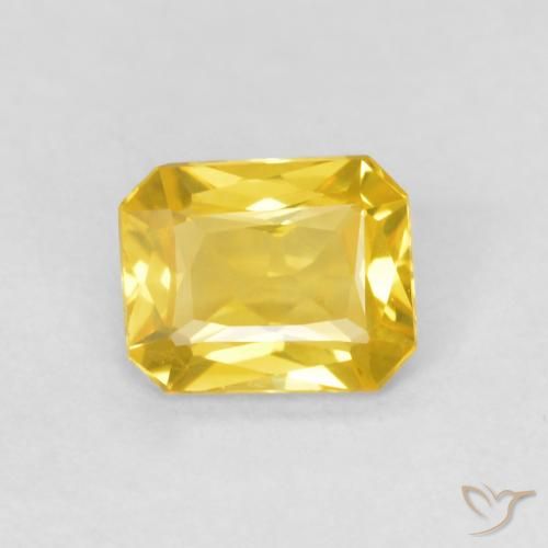 0.46ct Natural Naranja dorado Zafiro, corte esmeralda, VVS-VS