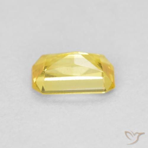Zafiro Amarillo medio natural de 0.43 ct, Corte Octágono / Esmeralda, VVS