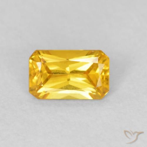 0.38ct Natural Dorado Zafiro, corte esmeralda, VVS