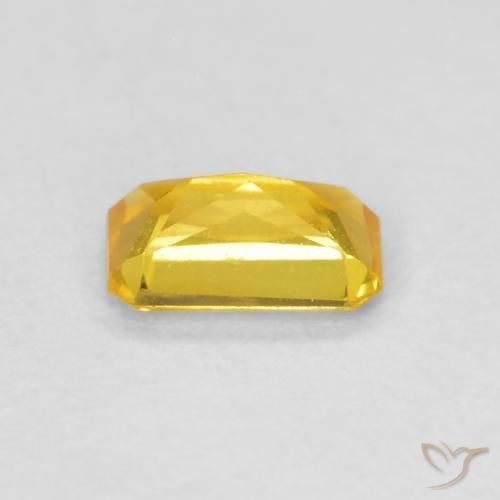 Zafiro Dorado natural de 0.38 ct, Corte Octágono / Esmeralda, VVS