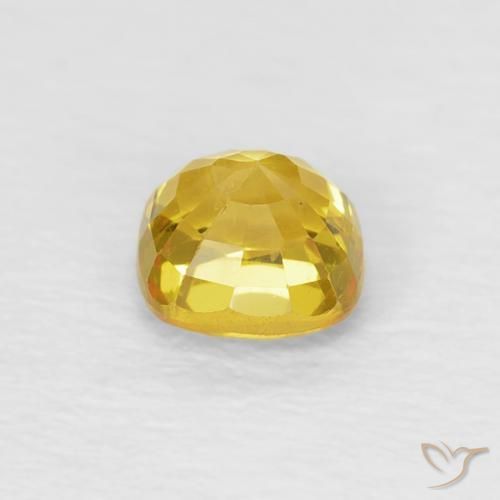 Zafiro Medium Light-Yellow natural de 0.53 ct, Forma Cojín, VS