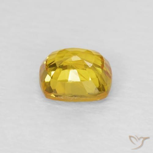 Zafiro Dorado natural de 0.60 ct, Forma Cojín, VS