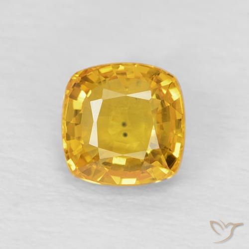 0.62ct Natural Dorado Zafiro, Forma Cojín, VS