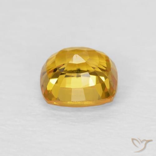 Zafiro Dorado natural de 0.62 ct, Forma Cojín, VS