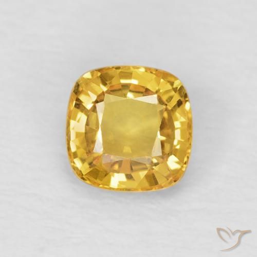 0.53ct Natural Dorado Zafiro, Forma Cojín, VVS