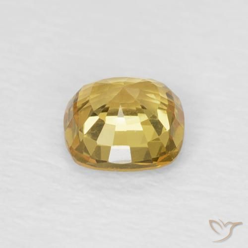 Zafiro Dorado natural de 0.53 ct, Forma Cojín, VVS