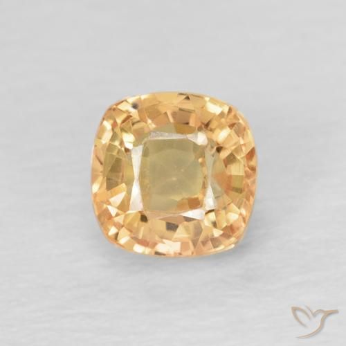 0.74ct Natural Dorado Zafiro, Forma Cojín, VVS