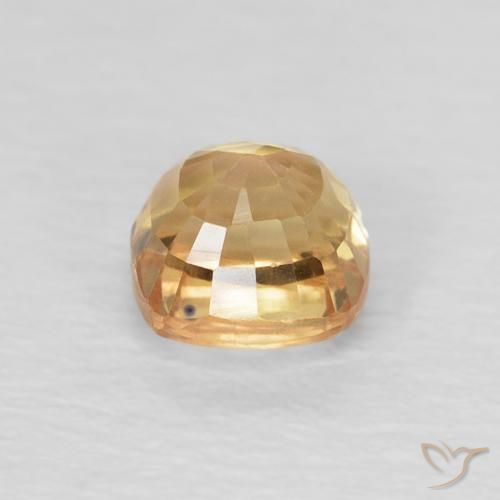Zafiro Dorado natural de 0.74 ct, Forma Cojín, VVS