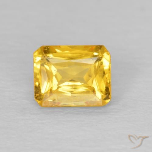 0.47ct Natural Dorado Zafiro, corte esmeralda, VS