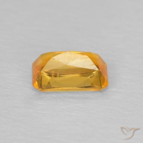 Zafiro Dorado oscuro natural de 0.40 ct, Corte Octágono / Esmeralda, VS