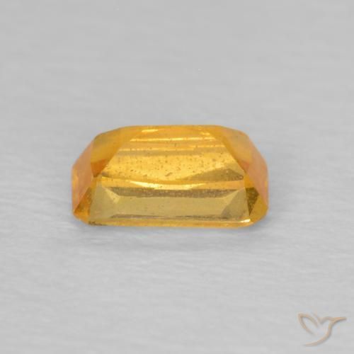 Zafiro Dorado naranja natural de 0.41 ct, Corte Octágono / Esmeralda, VS
