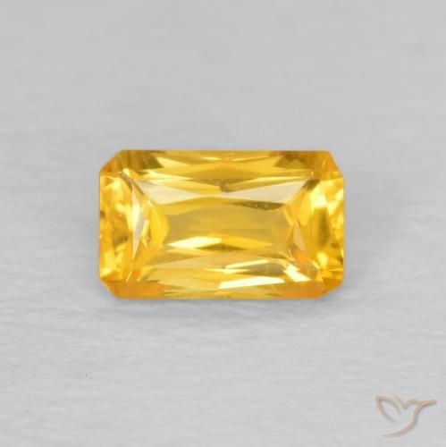 Zafiro Dorado natural de 0.36 ct, Corte Octágono / Esmeralda, VVS-VS