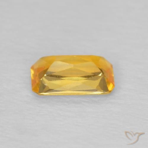 Zafiro Dorado natural de 0.36 ct, Corte Octágono / Esmeralda, VVS-VS