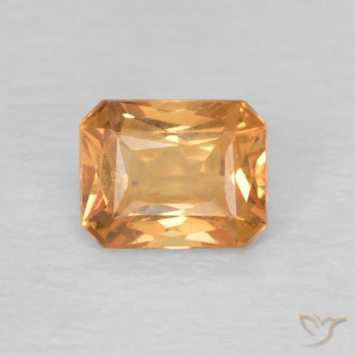 0.50ct Natural Mandarina Zafiro, Corte Octágono / Esmeralda, VVS, Photo A