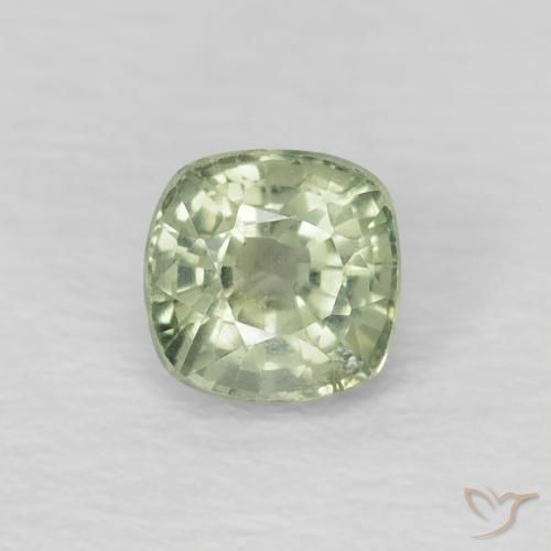 0.56ct Natural Verde salvia claro Zafiro, Forma Cojín, VS