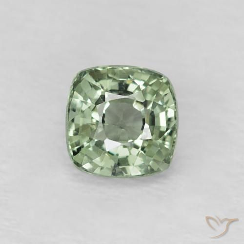 0.54ct Natural Verde bosque Zafiro, Forma Cojín, VS