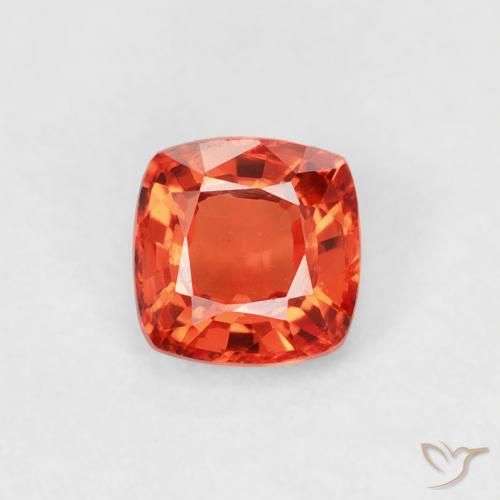 0.45ct Natural Rojo medio Zafiro, Forma Cojín, VVS-VS