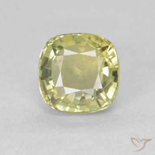 0.64ct Natural Verde claro Zafiro, Forma Cojín, VVS-VS