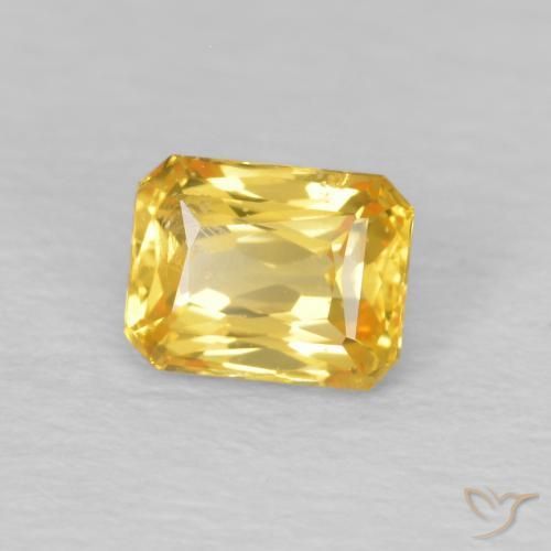 Zafiro Dorado natural de 0.58 ct, Corte Octágono / Esmeralda, VS