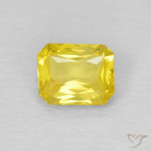 0.46ct Natural Amarillo abejorro Zafiro, corte esmeralda, VVS