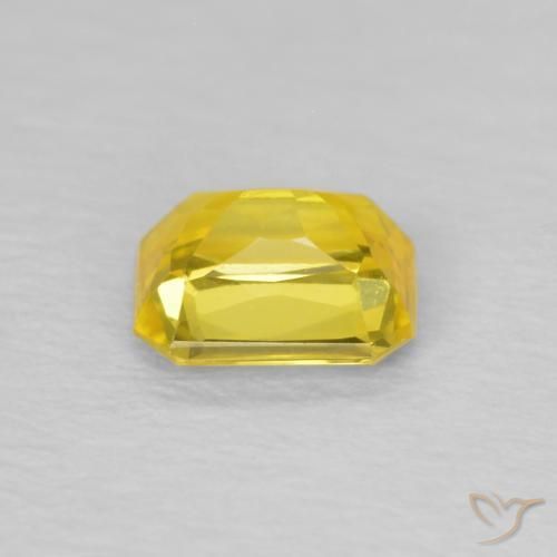Zafiro Amarillo toscana natural de 0.56 ct, Corte Octágono / Esmeralda, VVS