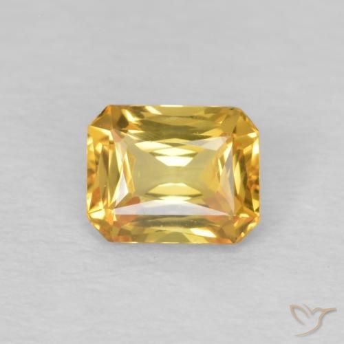 0.53ct Natural Dorado Zafiro, corte esmeralda, VVS