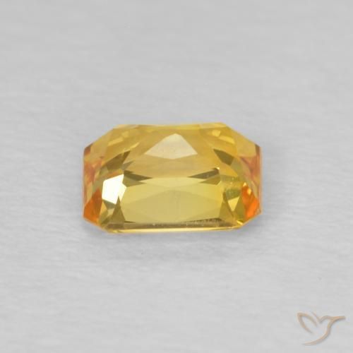 Zafiro Dorado natural de 0.53 ct, Corte Octágono / Esmeralda, VVS