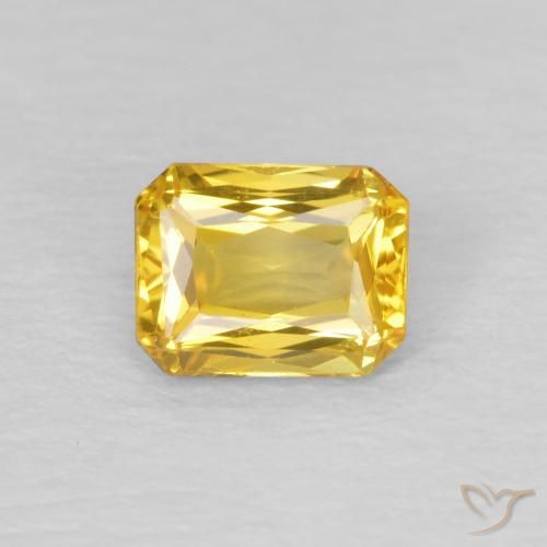 0.52ct Natural Dorado Zafiro, corte esmeralda, VS