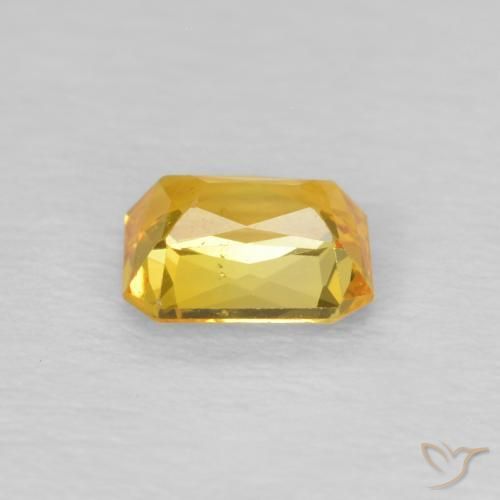 Zafiro Dorado natural de 0.52 ct, Corte Octágono / Esmeralda, VS