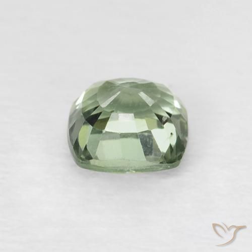 Zafiro Verde musgo claro natural de 0.65 ct, Forma Cojín, VVS-VS