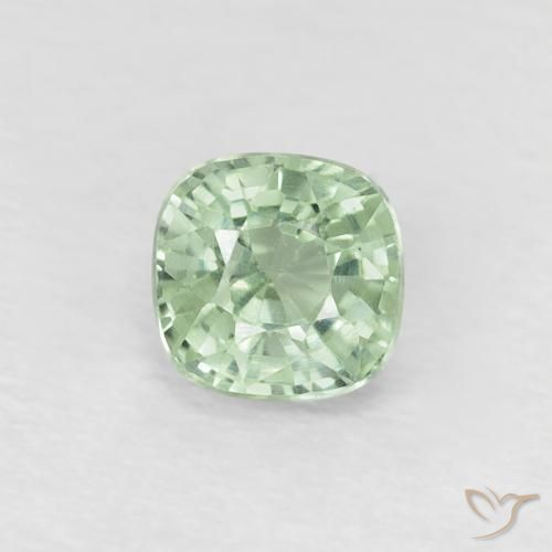 0.54ct Natural Verde mar claro Zafiro, Forma Cojín, VVS-VS