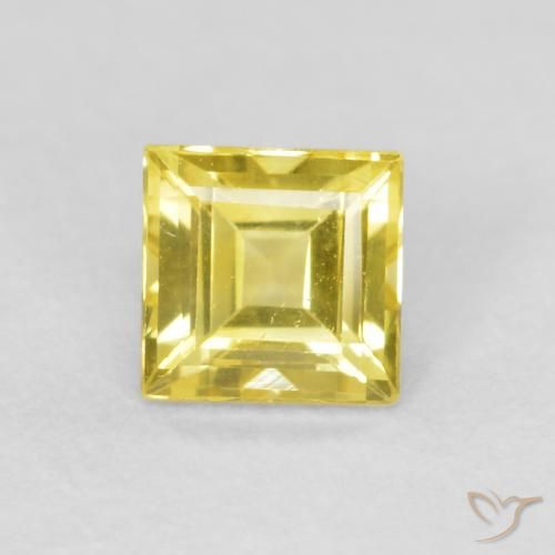 0.51ct Natural Amarillo amarronado Zafiro, Cuadrado, VVS-VS
