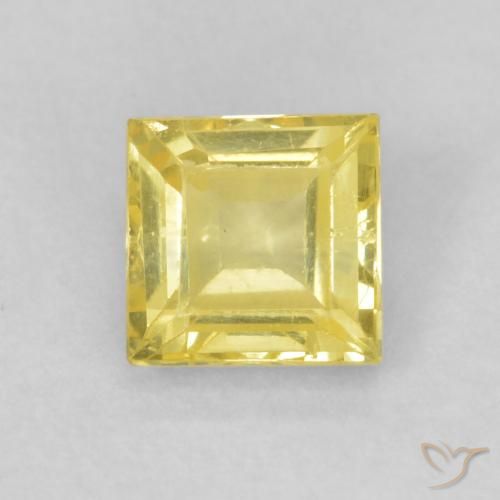 0.57ct Natural Amarillo abejorro Zafiro, Cuadrado, VVS-VS