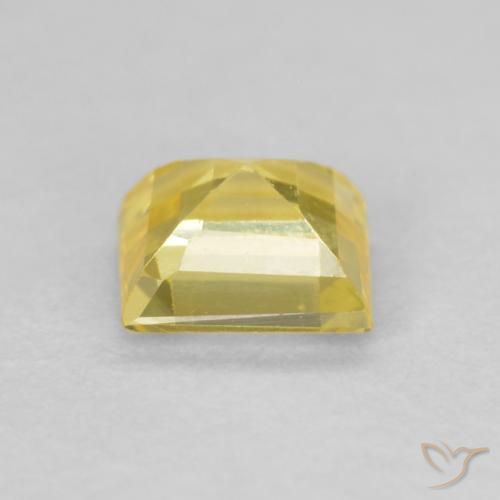 Zafiro Amarillo abejorro natural de 0.57 ct, Cuadrado, VVS-VS
