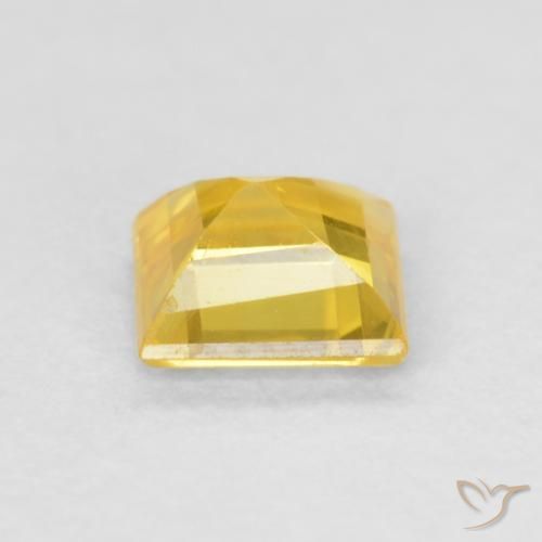 Zafiro Naranja dorado natural de 0.56 ct, Cuadrado, VS