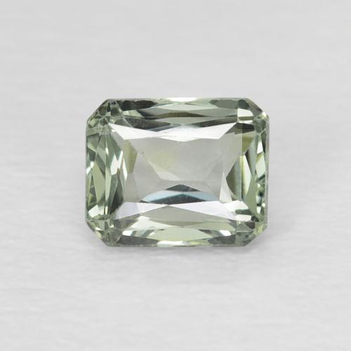 0.69ct Natural Verde pálido Zafiro, corte esmeralda, VVS
