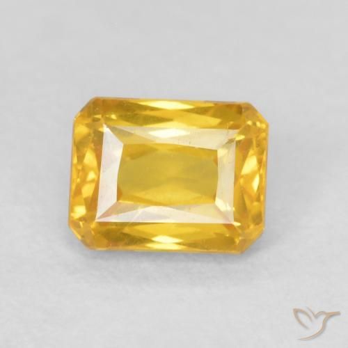 0.72ct Natural Dorado Zafiro, corte esmeralda, VVS-VS