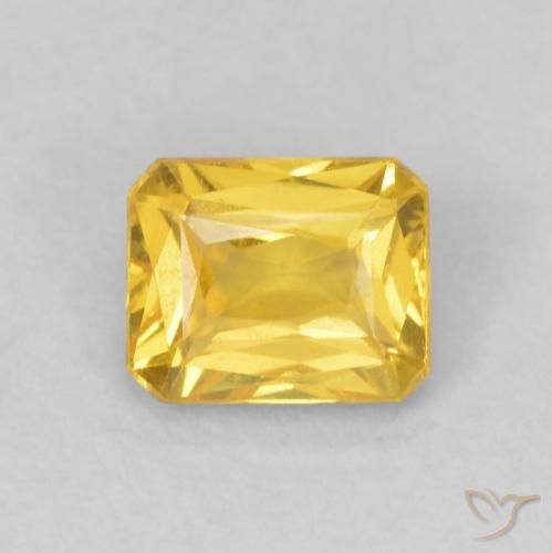 0.58ct Natural Dorado Zafiro, corte esmeralda, VVS-VS