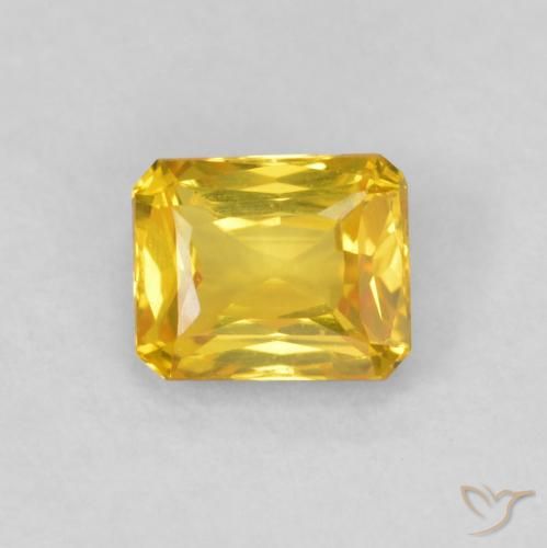 0.48ct Natural Naranja dorado Zafiro, corte esmeralda, VVS-VS